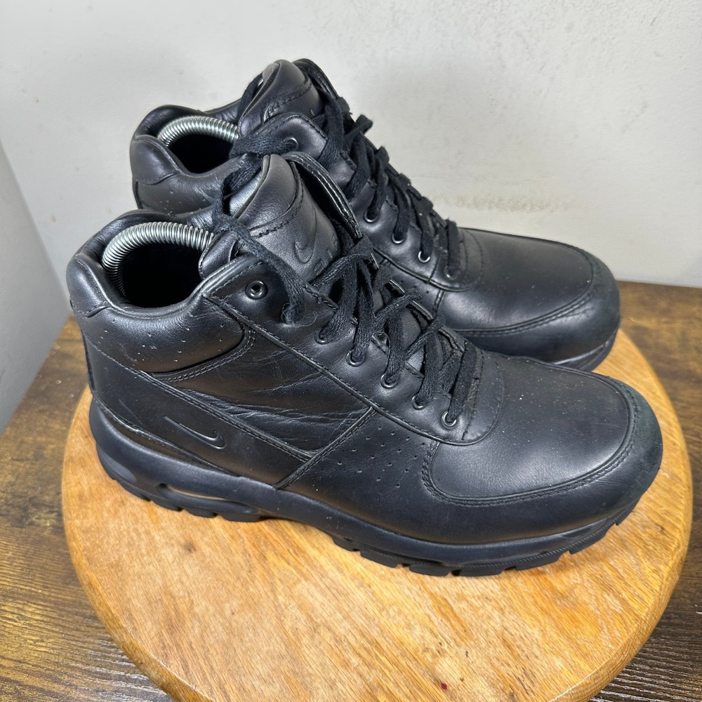 Nike Air Max Goadome Men Black Leather Waterproof Boots 865031-009 Sz 9.5